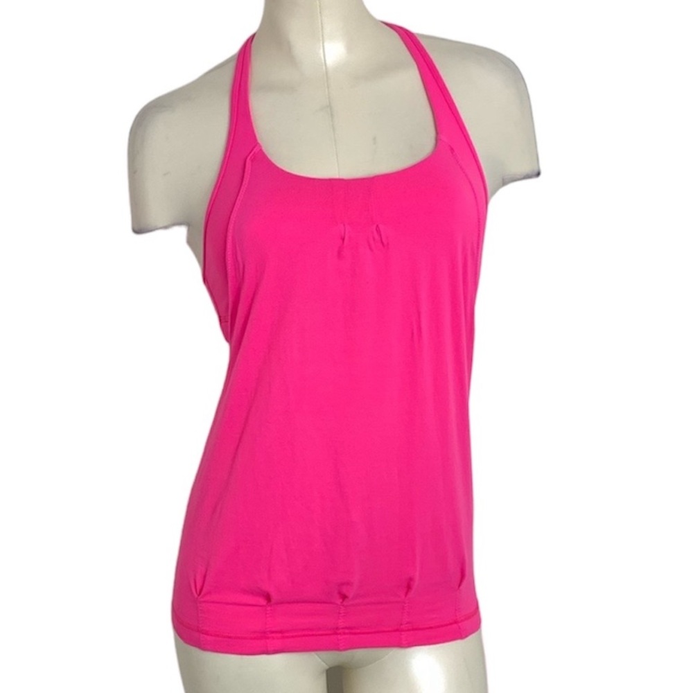 LULULEMON 'Practice Freely Tank' Pinkelicious Sports Bra Tank Top size 2